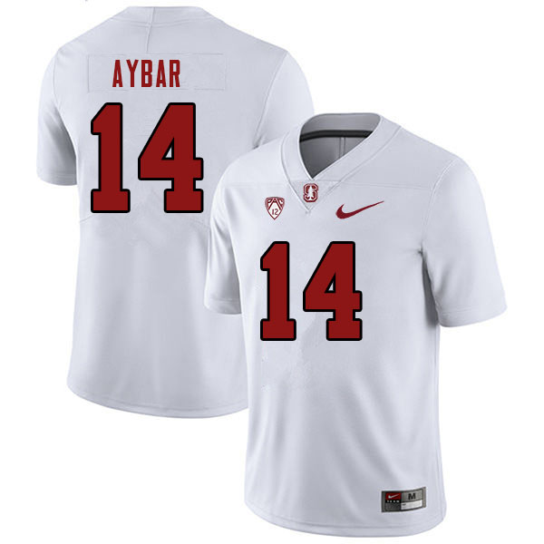 Men #14 Wilfredo Aybar Stanford Cardinal College Football Jerseys Stitched Sale-White - Click Image to Close